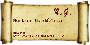 Mentzer Gardénia névjegykártya